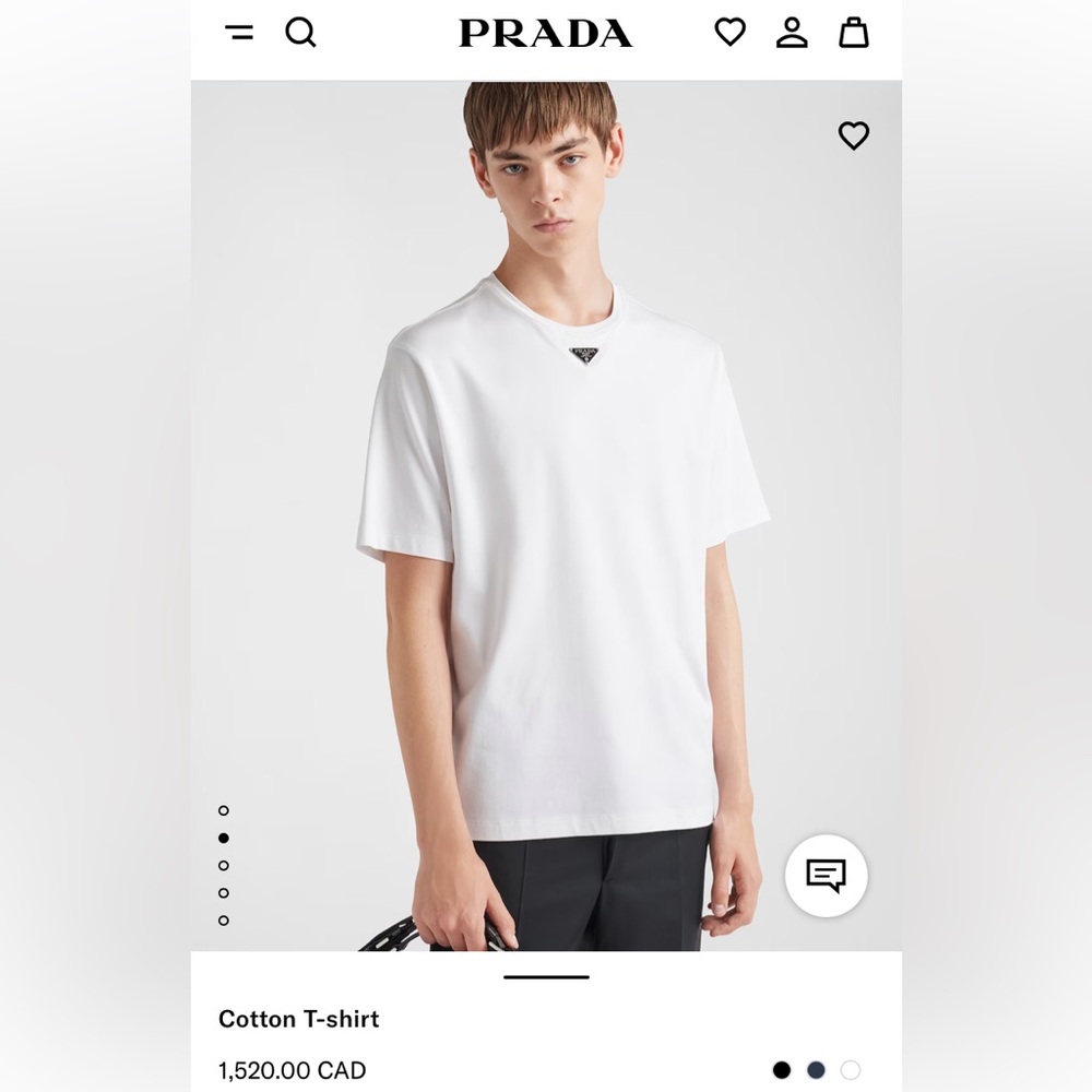 Mens Prada Cotton White Shirt